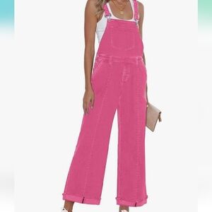 Pink Wide Leg Overalls